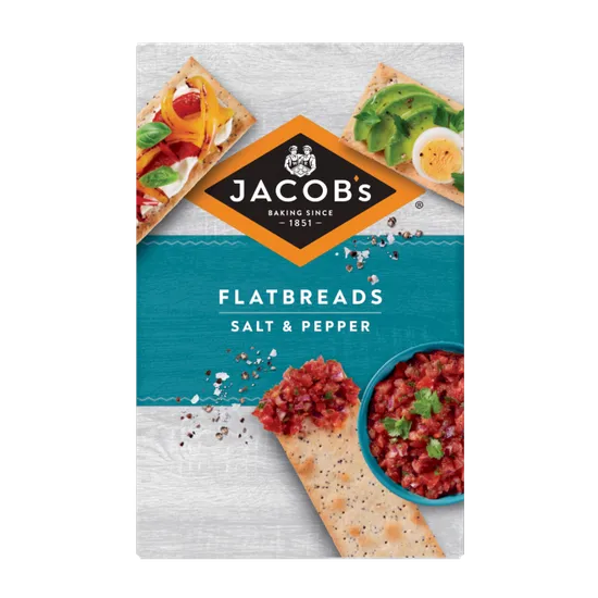(DELIST) Jacobs Flatbread Salt & Black Pepper 150g