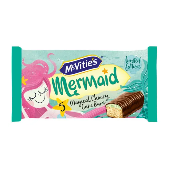 McVities Mermaid Cake Bars 5pk 120g Ltd