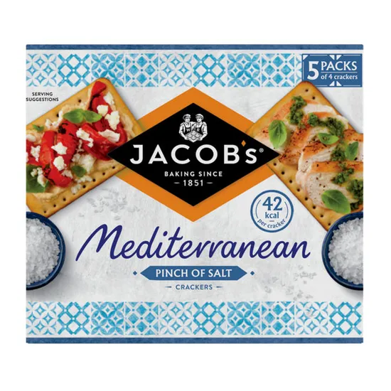 Jacobs Jacobs Mediterranean Salted 190g