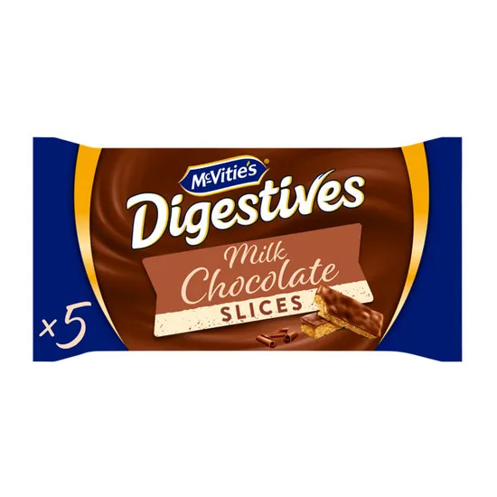 McVities Digestive Choc Slices Cake 5pk 114.1g