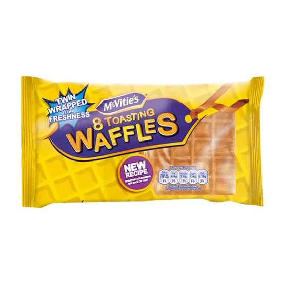 McVities Toasting Waffles 8pk 200g