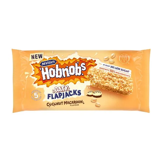 McVities Hobnob Coconut Macroon Flapjack 5pk 155g