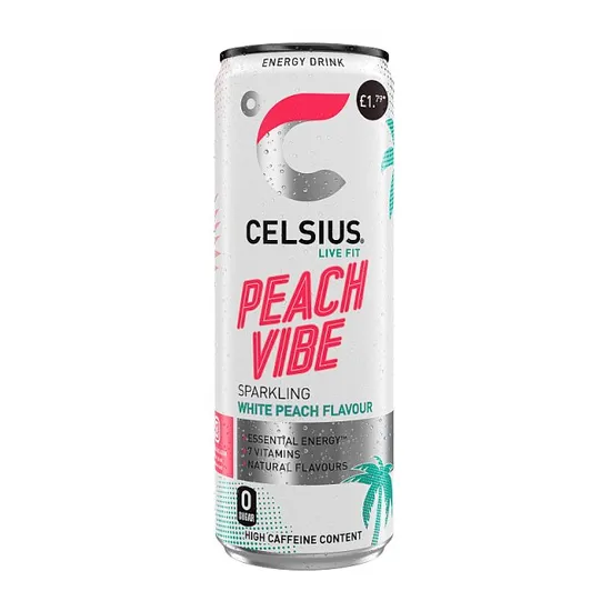 Celsius Energy Peach Vibe PM £1.79 355ml 
