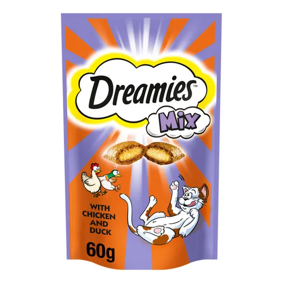 Dreamies Mix Cat Treats With Chicken & Duck Pride 60g