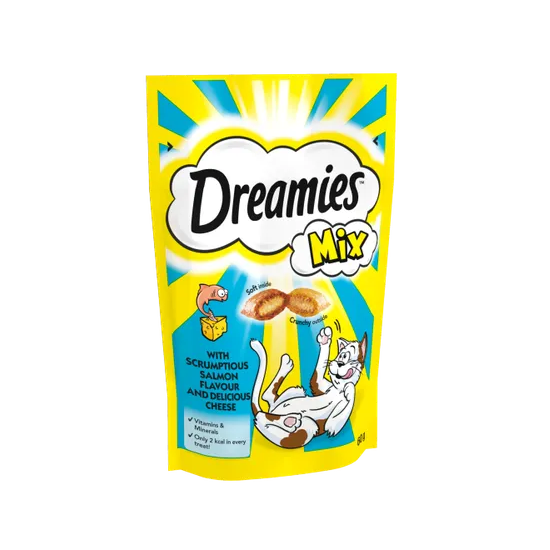 Dreamies Mix Cat Treats With Salmon & Cheese 60g