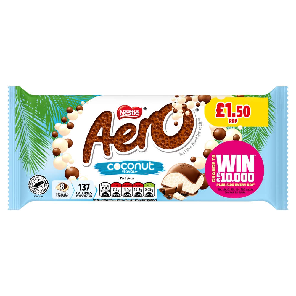 (DISCONTINUED) Aero Block Coconut 90g PM £1.50