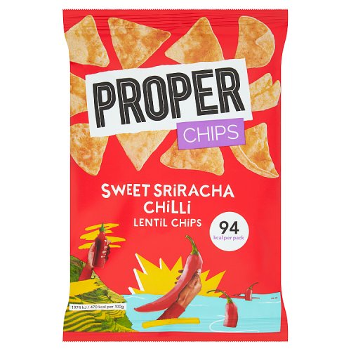 Proper Sweet Sriracha Chilli Lentil Chips 20g