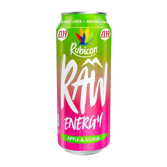 Rubicon Raw Energy Apple & Guava PM £1.19 500ml