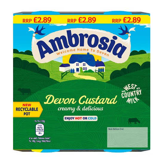 Ambrosia Custard (4 x 120g) PM £2.89