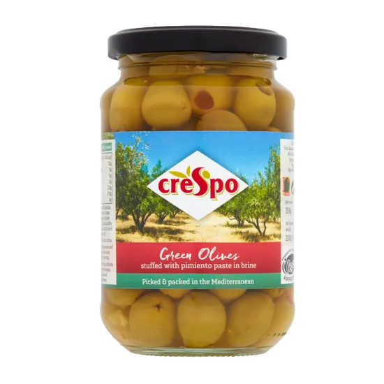 Crespo Green Olives Stuffed Pimiento 354g