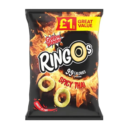 Golden Wonder Ringos Spicy Thai PM £1 40g