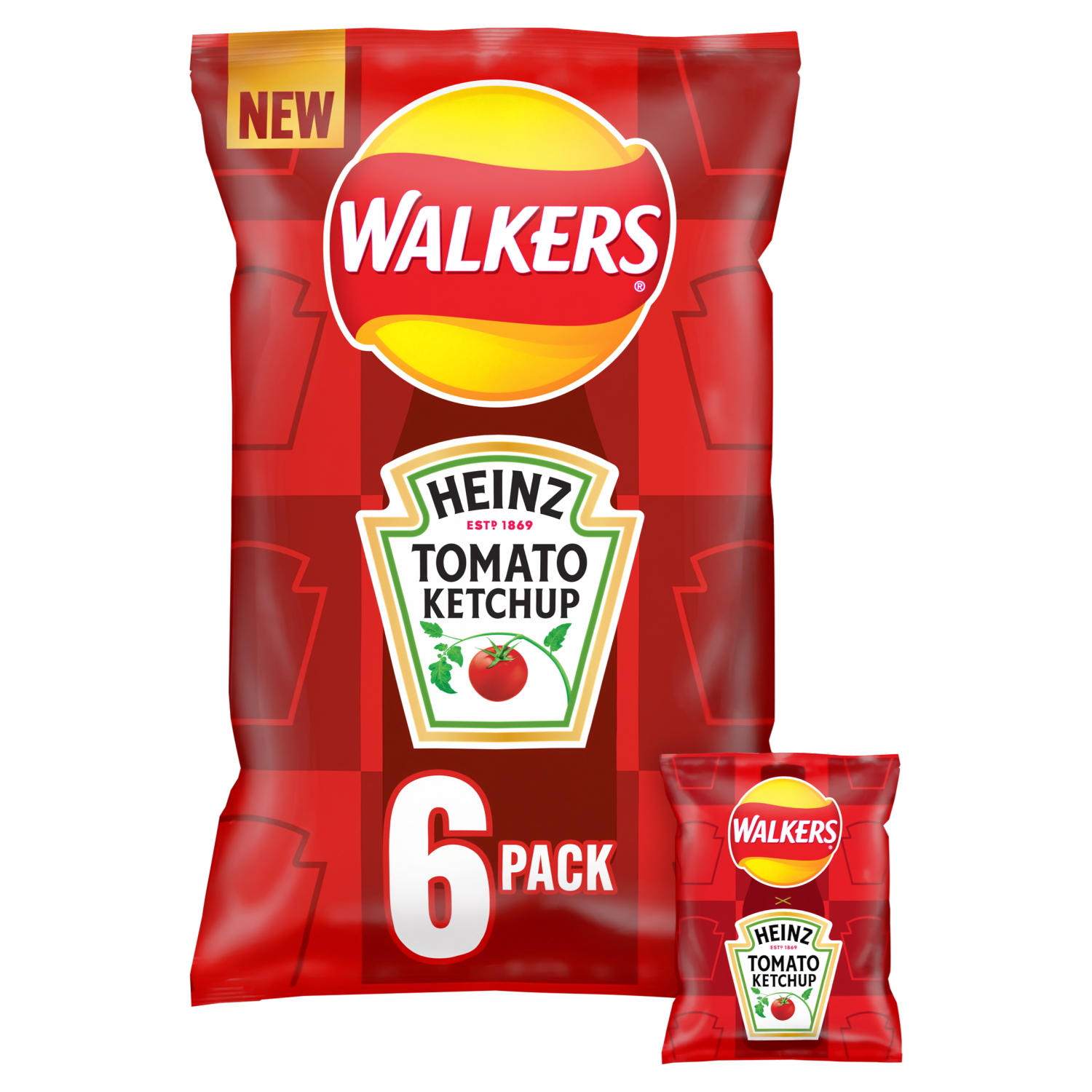 Walkers Heinz Tomato Ketchup 6pk (6 x 25g) 