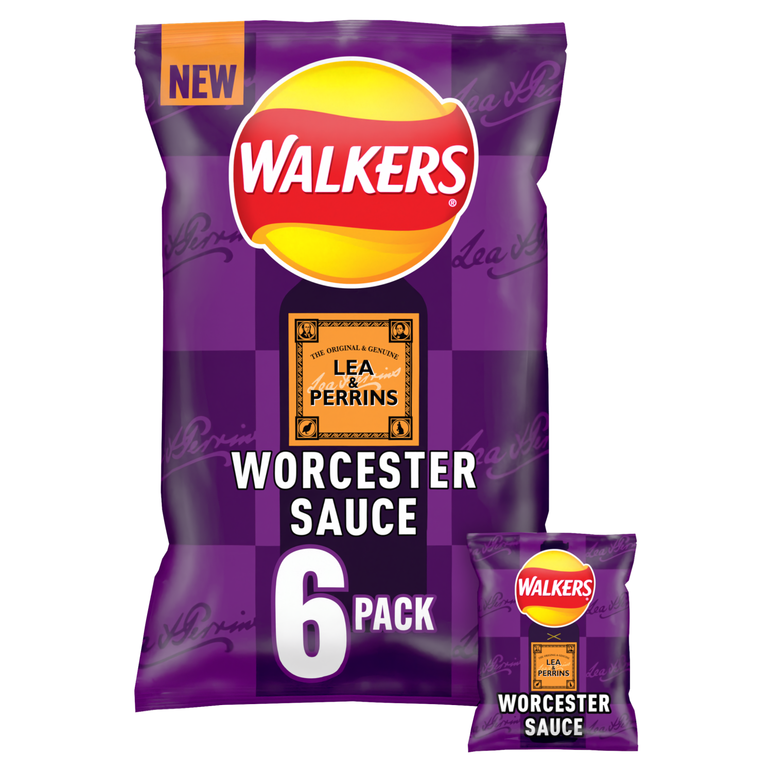 Walkers Lea & Perrins Worcester Sauce 6pk (6 x 25g) 