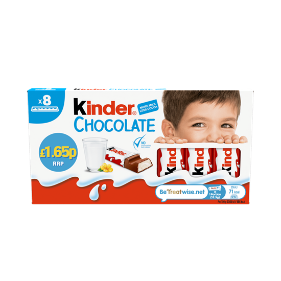 Kinder Chocolate Bars T8 PM £1.65 100g