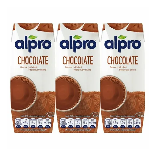 (DELIST) Alpro Soya Chocolate 3pk (3 x 250ml)