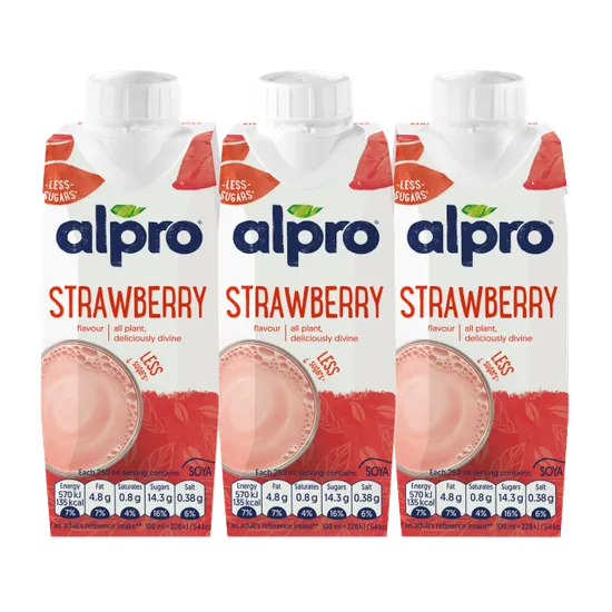 (DELIST) Alpro Soya Strawberry 3pk (3 x 250ml)