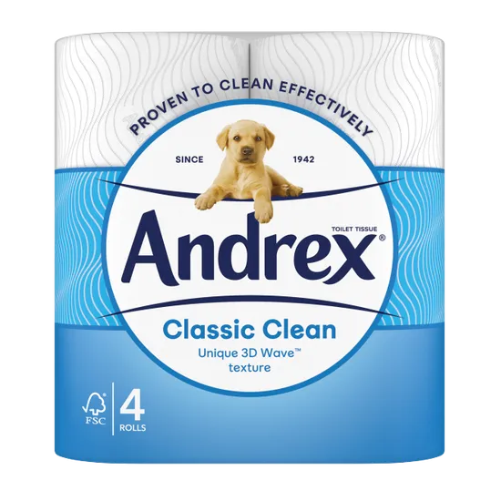 Andrex Classic Clean Toilet Rolls 4 Rolls (US)