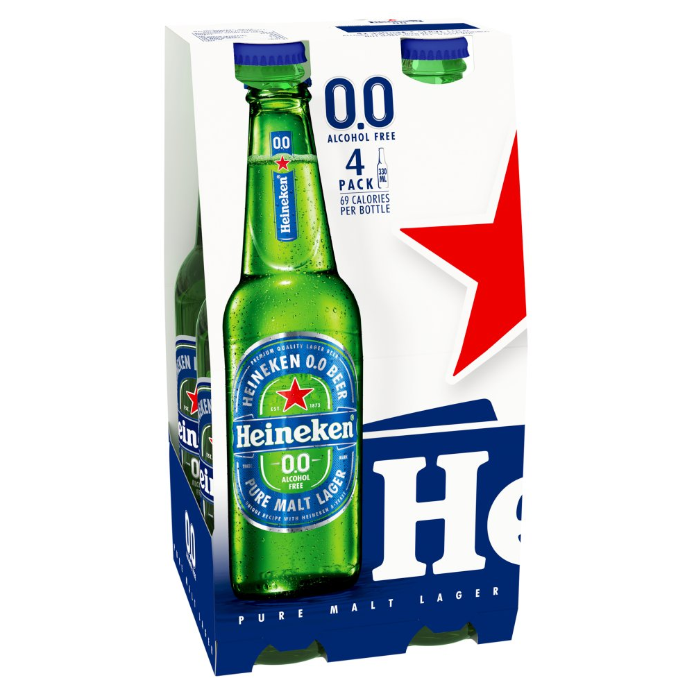 Heineken Lager 0.0 Alcohol Free (4 x 330ml) (US)