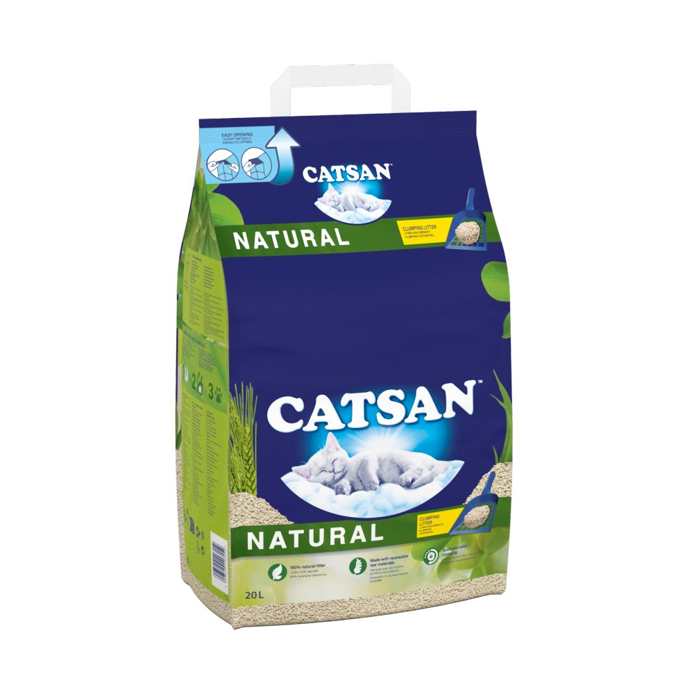 Catsan Natural Biodegradable Clumping Cat Litter 20L