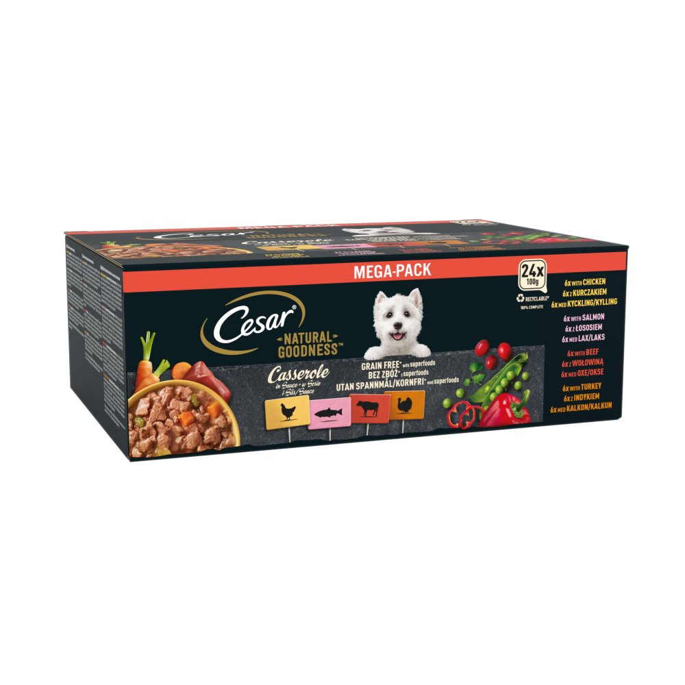 Cesar Natural Goodness Casserole Mixed Selection Gravy (24 x100g)