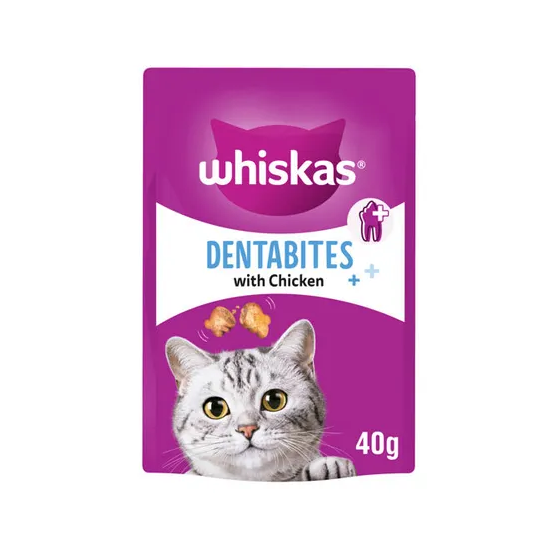 Whiskas Cat Treat Dentabites With Chicken 40g