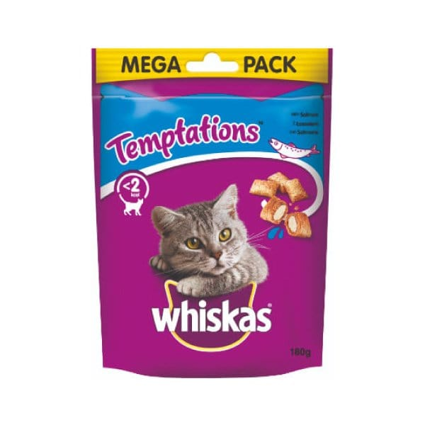 Whiskas Cat Treat Temptations With Salmon 180g