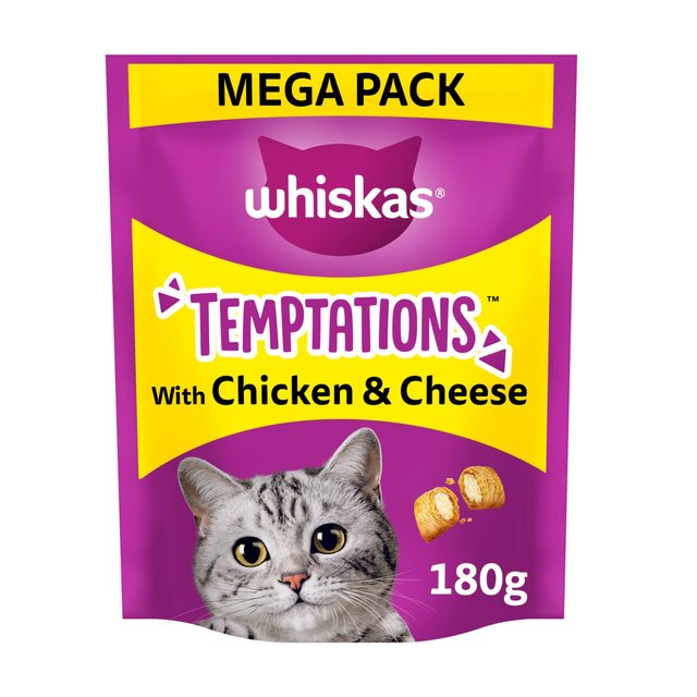 Whiskas Cat Treat Temptations With Chicken & Cheese 180g