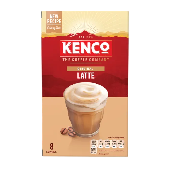 Kenco Instant Cappuccino Latte (8 x 16.3g)