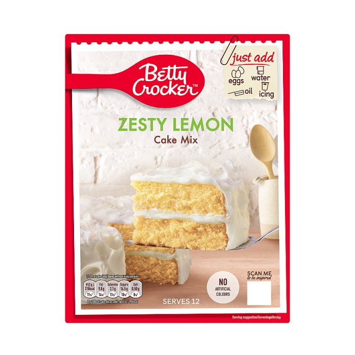 Betty Crocker Zesty Lemon Cake Mix 425g (HS)
