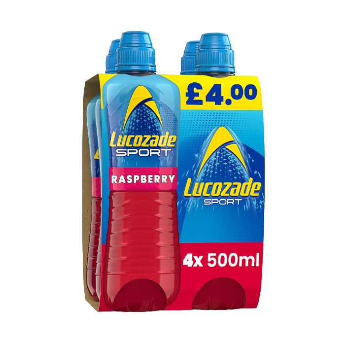Lucozade Sport 4pk Raspberry (4 x 500ml) PM £4 (HS)