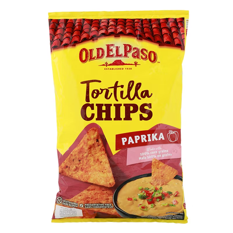 Old El Paso Paprika Tortilla Chips 185g (HS)