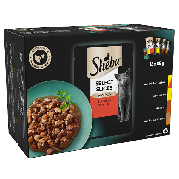 Sheba Select Slices Succulent Selection In Gravy 12pk (12 x 85g) (HS)
