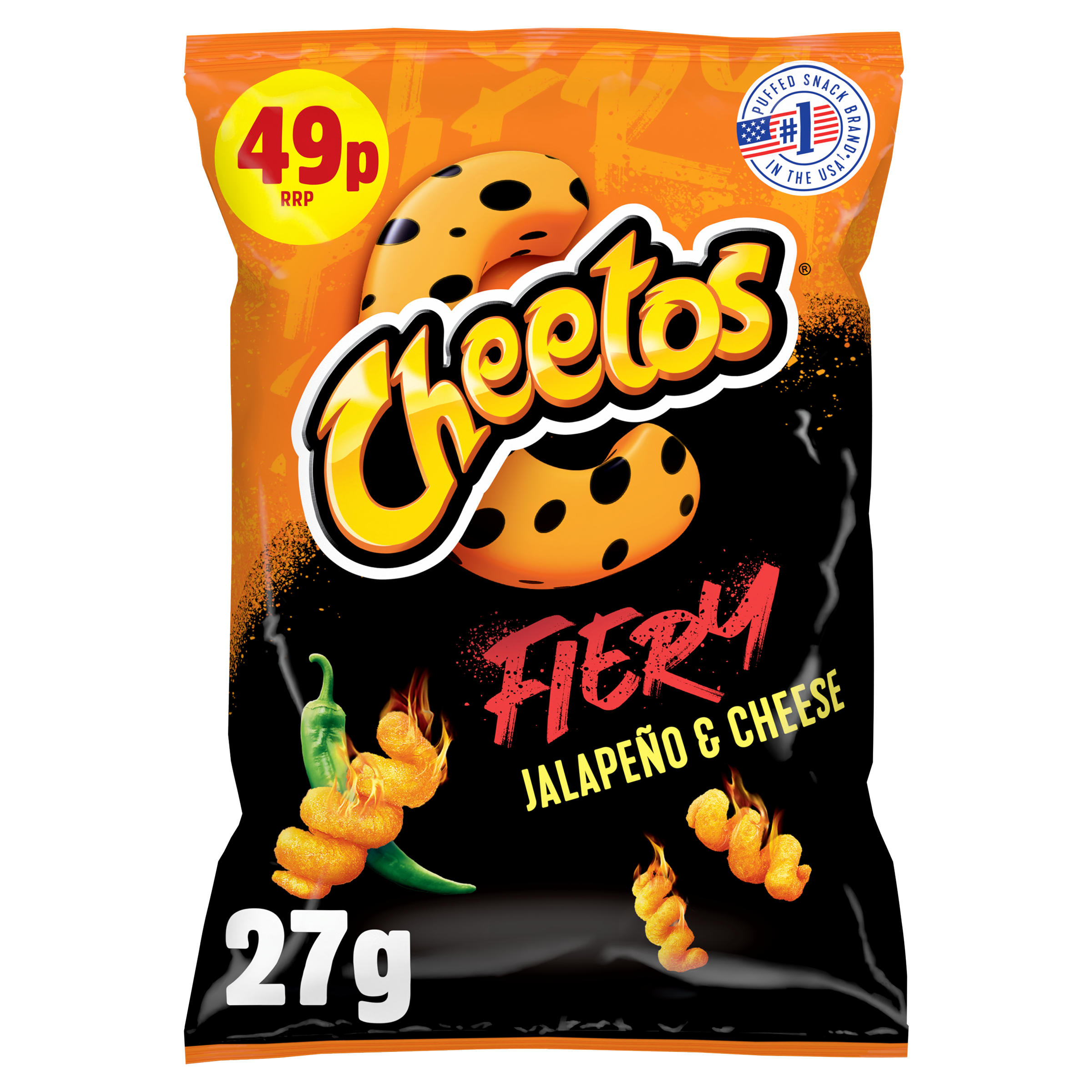Cheetos Twisted Fiery Jalapeno & Cheese 27g PM 49p NEW