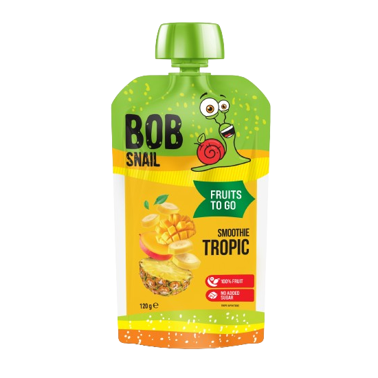 (DELIST) Bob Snail Smoothie Pouch Tropic 120g