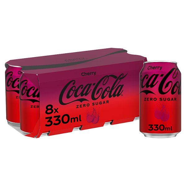 Coke Zero Cherry (8 x 330ml) (HS)