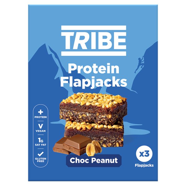 Tribe Protein Flap Jack Chocolate Peanut 3pk (HS)