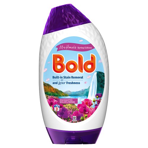 Bold 2 In1 Laundry Detergent Gel Hinch Wildflowers 1.23Ltr