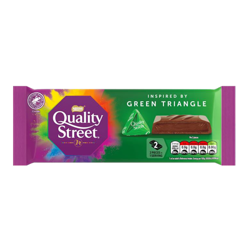 (DELIST)Quality Street Green Triangle Block 84g NEW