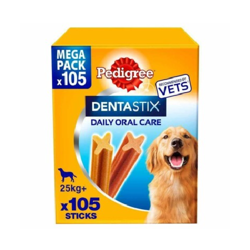 Pedigree Dentastix Daily Dental Chews Large Dog Mega Pack 105 Sticks