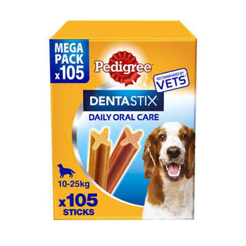Pedigree Dentastix Daily Dental Chews Medium Dog Mega Pack 105 Sticks
