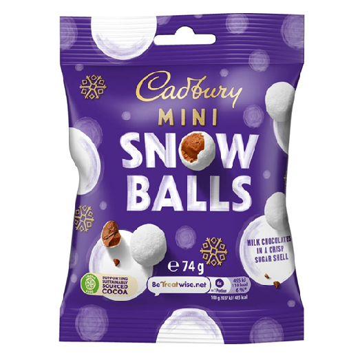 (DELIST)Cadbury Mini Snow Balls Clipstrip 74g