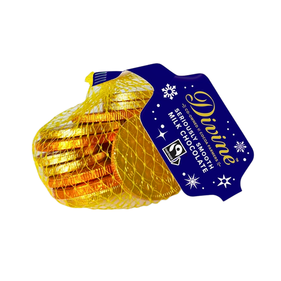 Divine Milk Chocolate Coins 65g