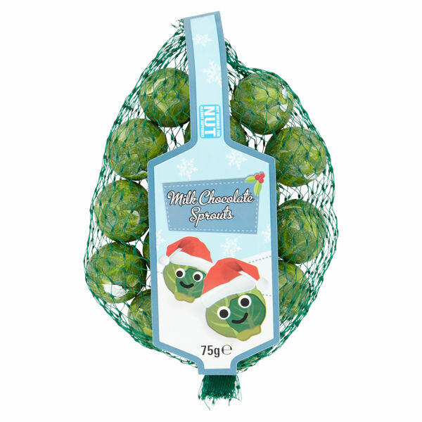 (DELIST)Milk Choco Christmas Sprout Foil Nets 75g
