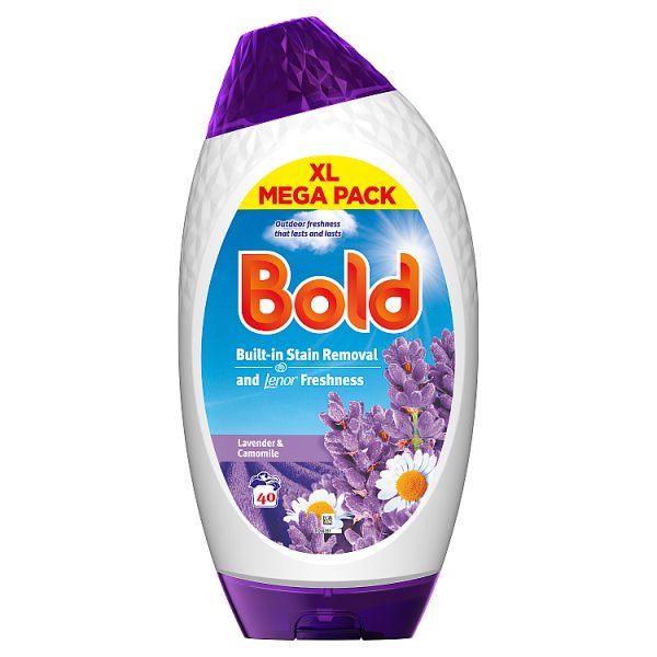 Bold Washing Liquid 2 In 1 Gel Lavender & Chamomile 40W (HS)