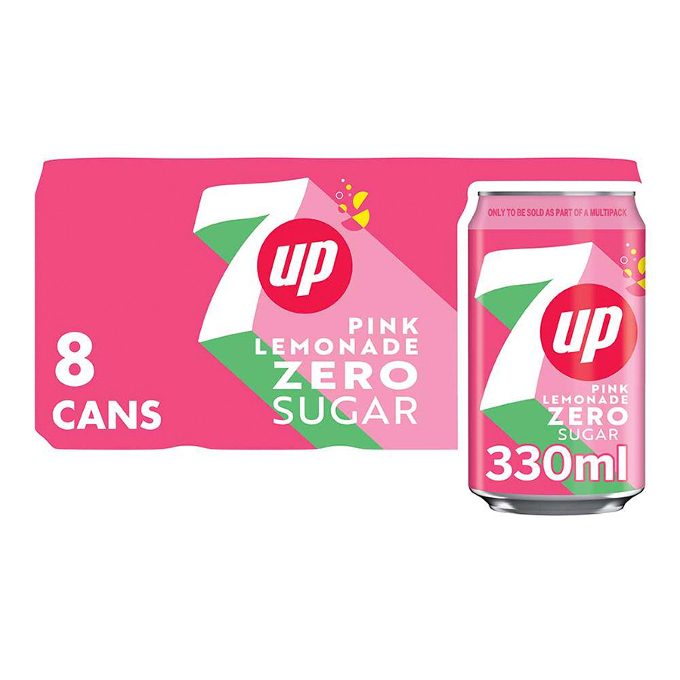 (DELIST) 7Up Zero Pink Lemonade (8 x 330ml)