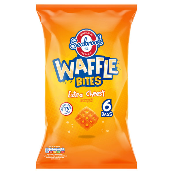 Seabrook Waffle Bites Cheesy 6pk 16g