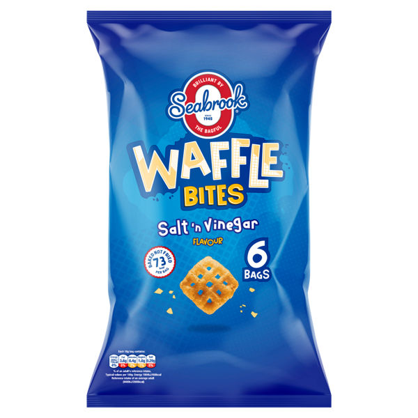 Seabrook Waffle Bites Salt N Vinegar 6pk 16g