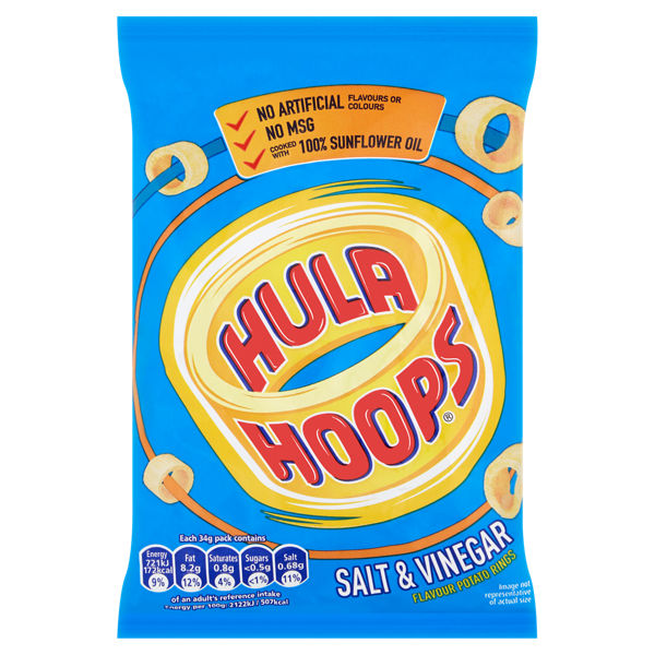 Hula Hoops Salt & Vinegar 34g