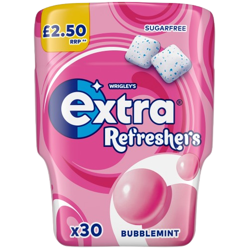 Extra Refreshers Bubblemint Sugar Free Gum Bottle PM £2.50 30s