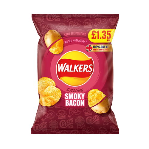 Walkers Smoky Bacon PM £1.35 70g